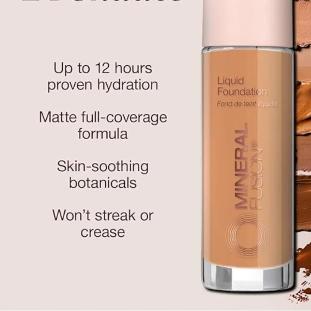 NWT Mineral Fusion Full Coverage Foundation, Deep 4